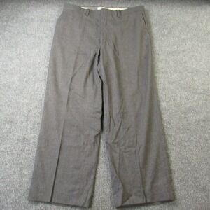 Vintage Pendleton Pants Mens 36x28‎ Gray 1960s Wool Dress Flat Front Made USA